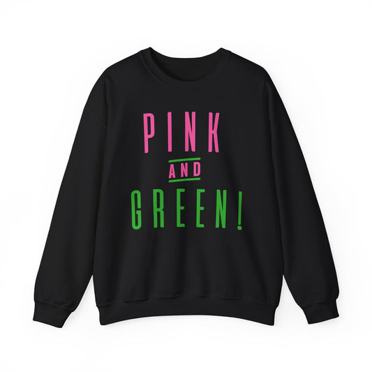 Sorority/ (Pink&Green Unisex Heavy Blend™ Crewneck Sweatshirt)