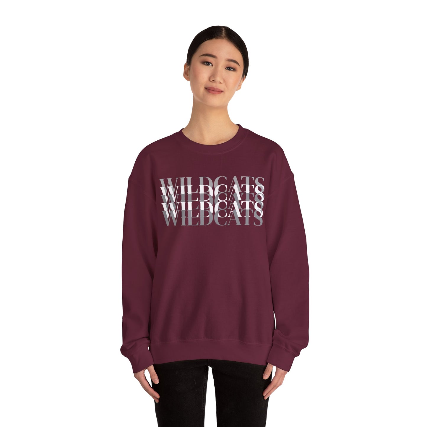 School Spirit (Woodlake Hills/ Wildcat X4/ Unisex Heavy Blend™ Crewneck Sweatshirt)
