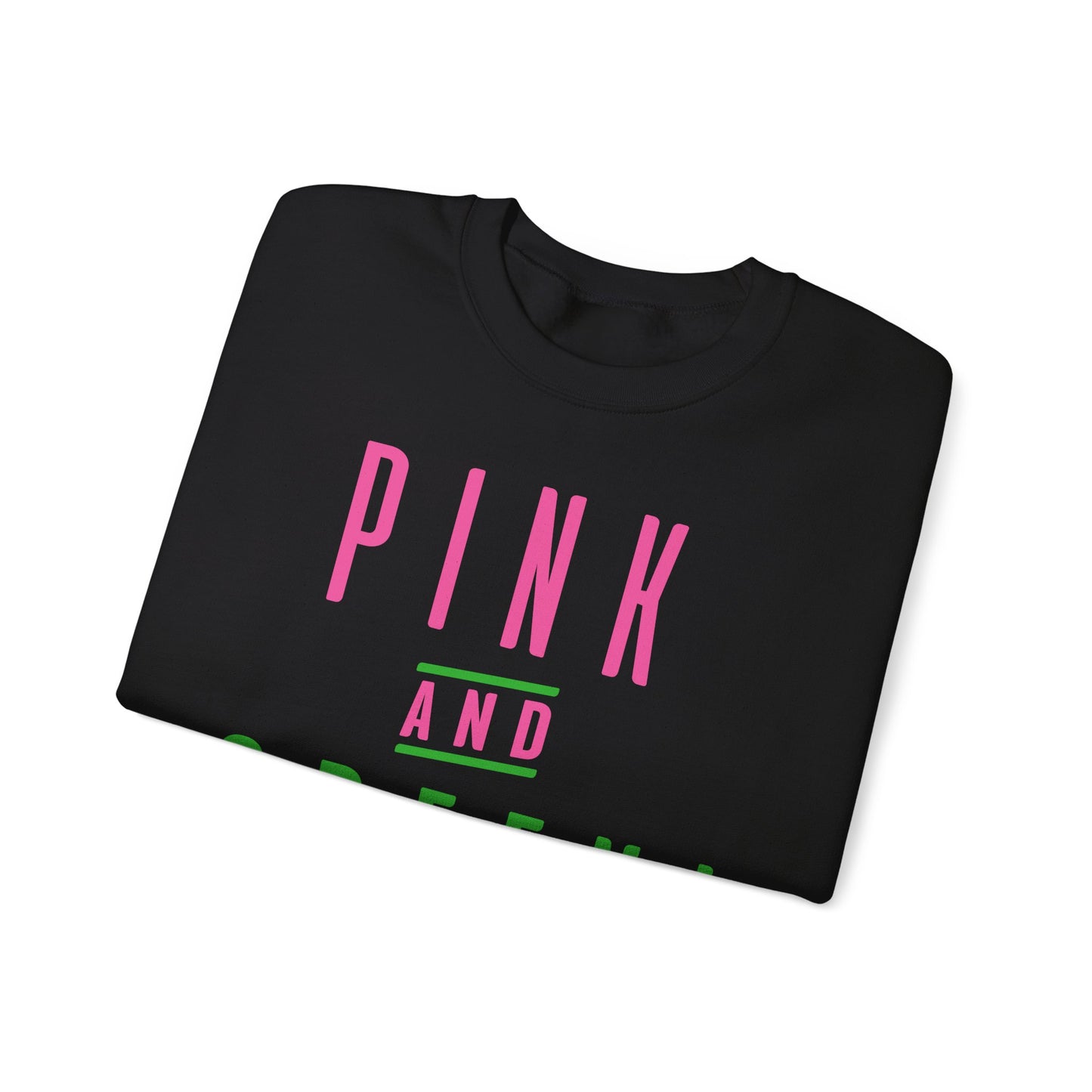 Sorority/ (Pink&Green Unisex Heavy Blend™ Crewneck Sweatshirt)