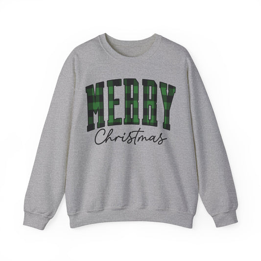 Seasonal Wear (Merry Christmas -Green/ Unisex Heavy Blend™ Crewneck Sweatshirt)