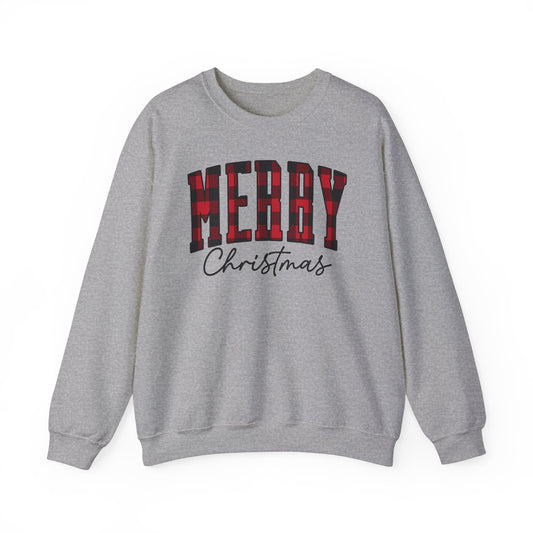 Seasonal Wear (Merry Christmas- Red & Black/ Unisex Heavy Blend™ Crewneck Sweatshirt)