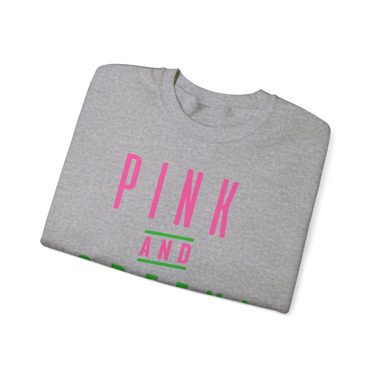 Sorority/ (Pink&Green Unisex Heavy Blend™ Crewneck Sweatshirt)