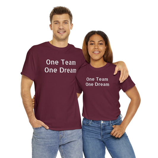 School Spirit (Woodlake Hills/ One Team One Dream/ Unisex Heavy Cotton Tee)