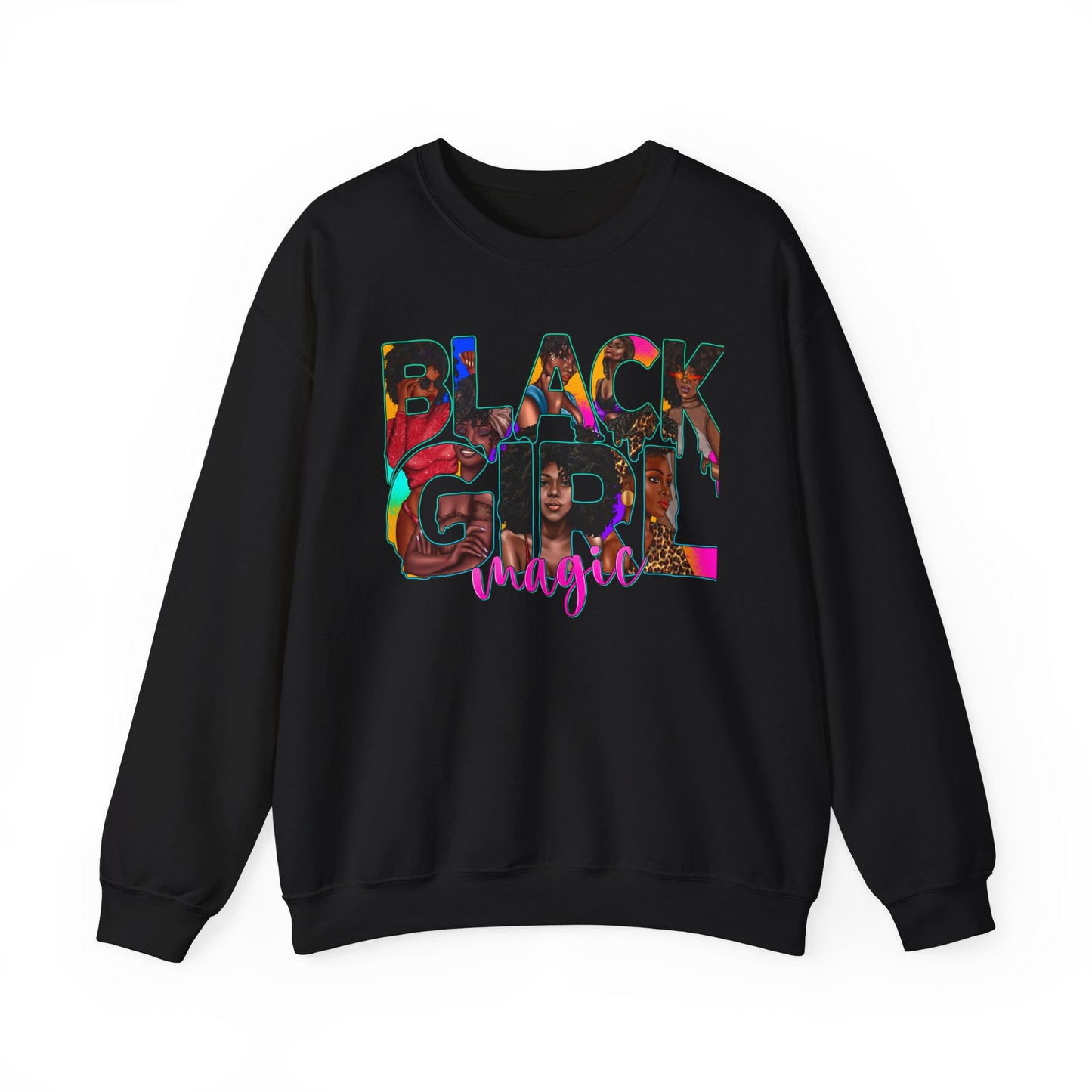 Inspirational (Black Girl Magic/ Unisex Heavy Blend™ Crewneck Sweatshirt)
