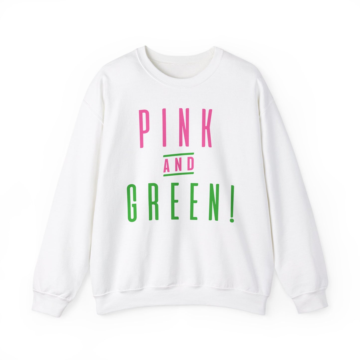 Sorority/ (Pink&Green Unisex Heavy Blend™ Crewneck Sweatshirt)