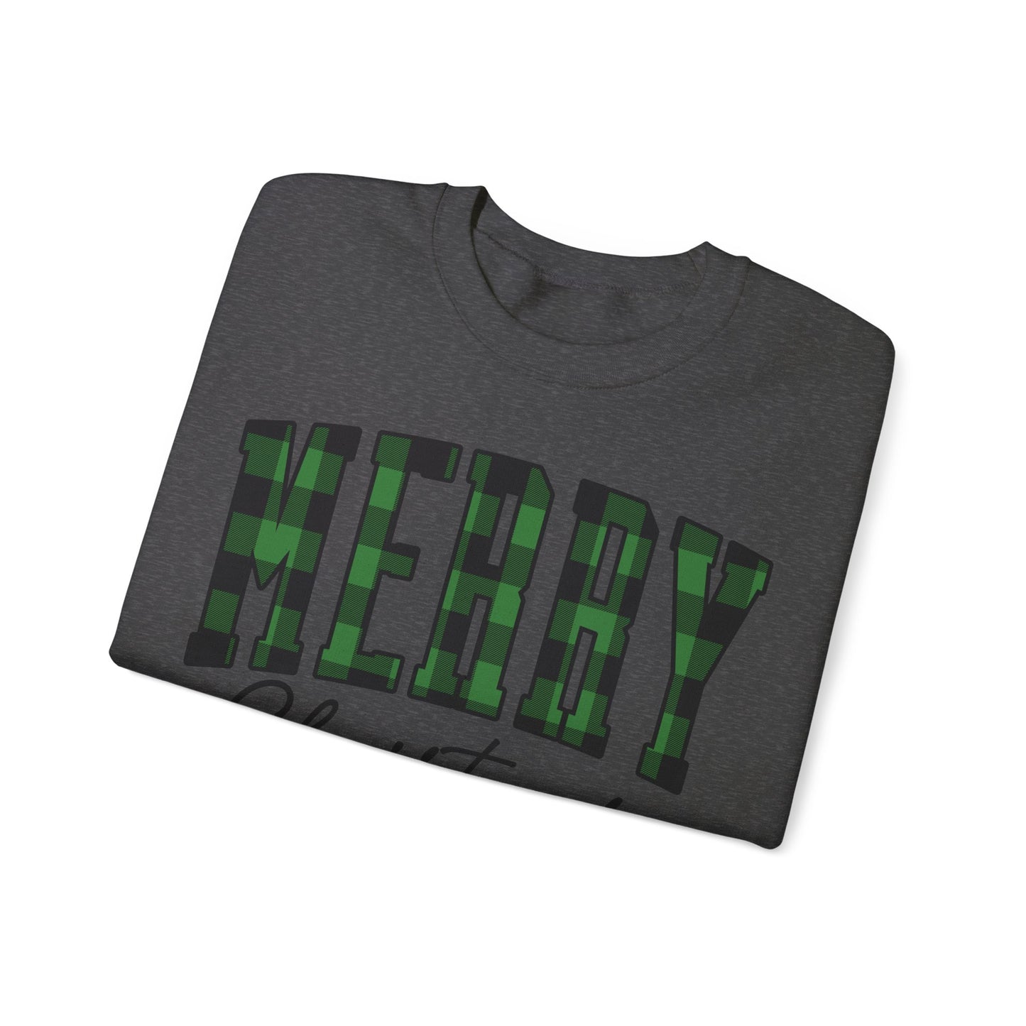 Seasonal Wear (Merry Christmas -Green/ Unisex Heavy Blend™ Crewneck Sweatshirt)