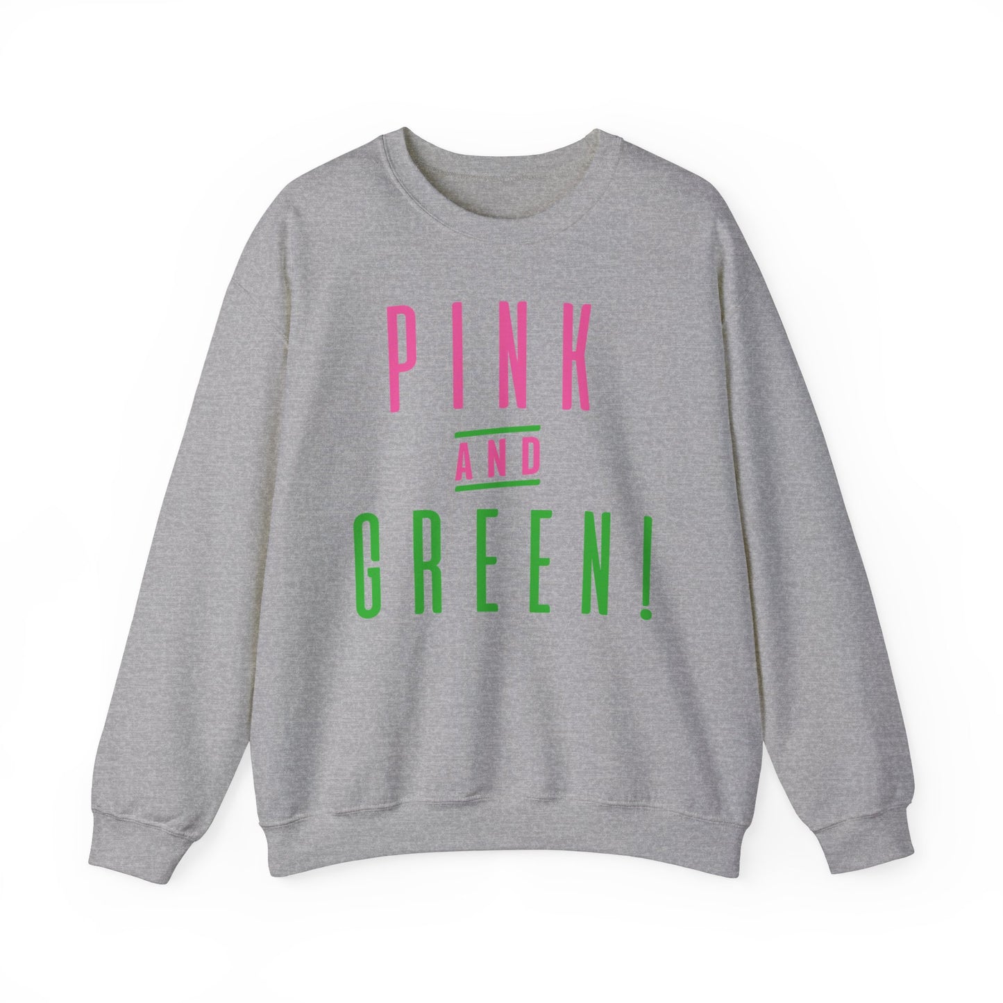 Sorority/ (Pink&Green Unisex Heavy Blend™ Crewneck Sweatshirt)