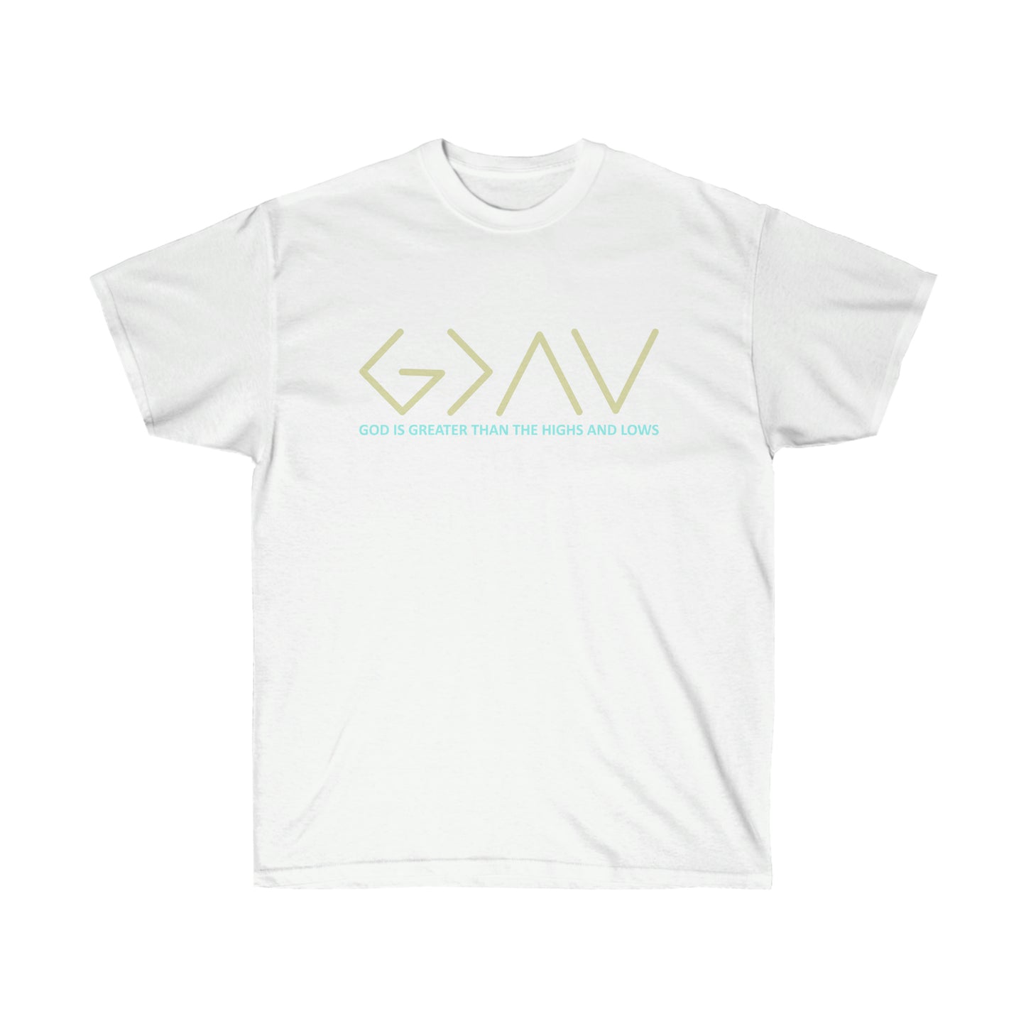 Christian Apparel (God Is Greater Than The Highs & Lows/ Unisex Ultra Cotton Tee)