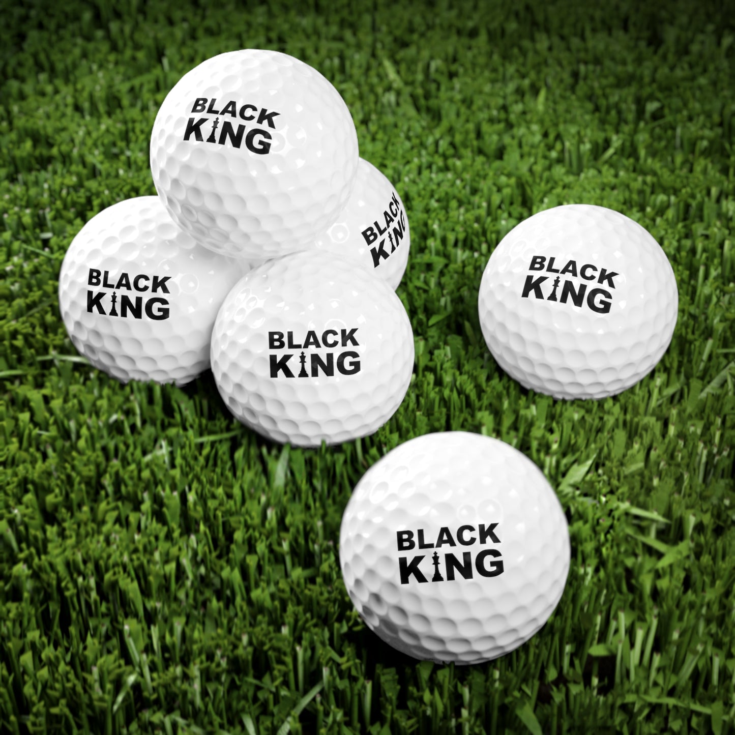 Golf Balls, 6pcs (Black King)