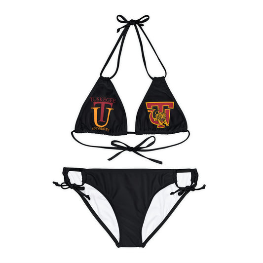 HBCU Love (Tuskegee University/ Strappy Bikini Set (AOP) )