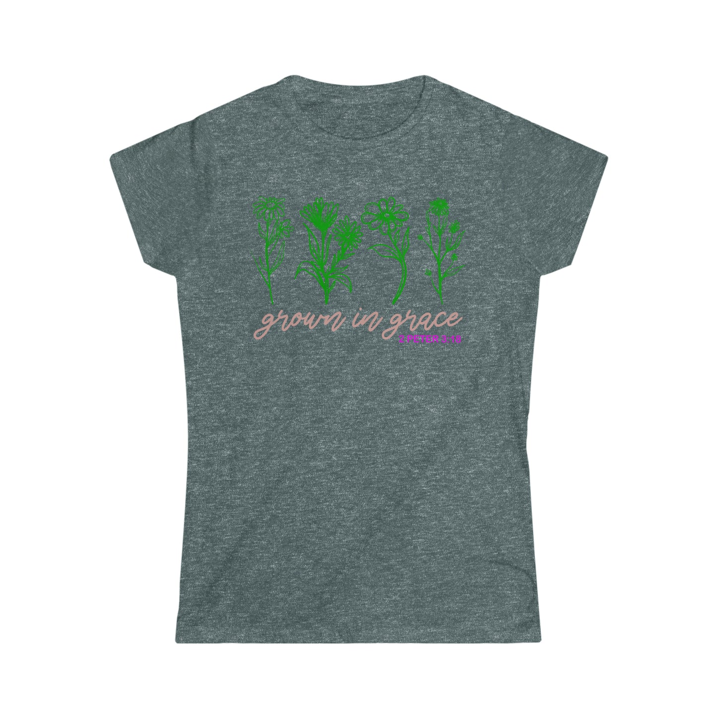 Christian Apparel (Grown In Grace/ Women's Softstyle Tee)