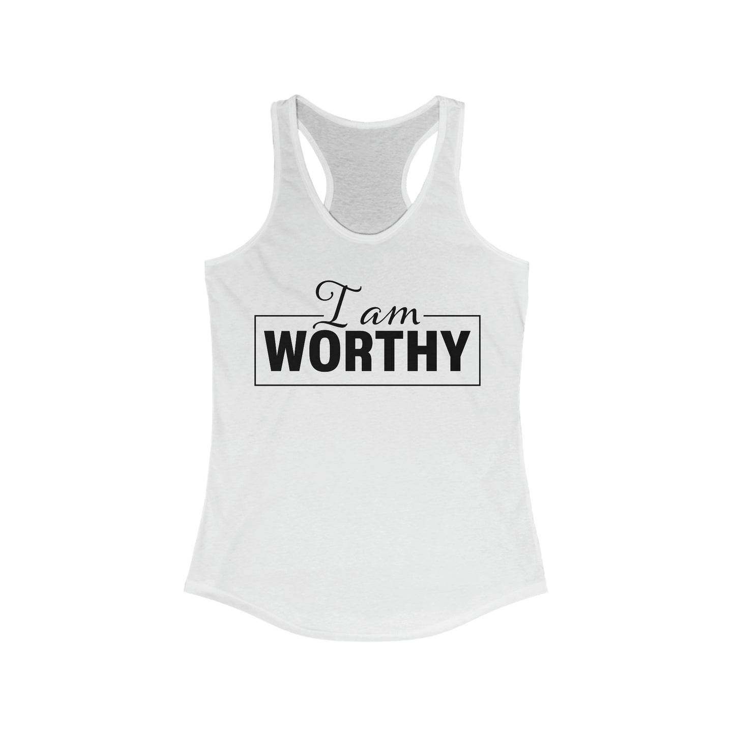 Christian (I Am Worthy/ Women's Ideal Racerback Tank)