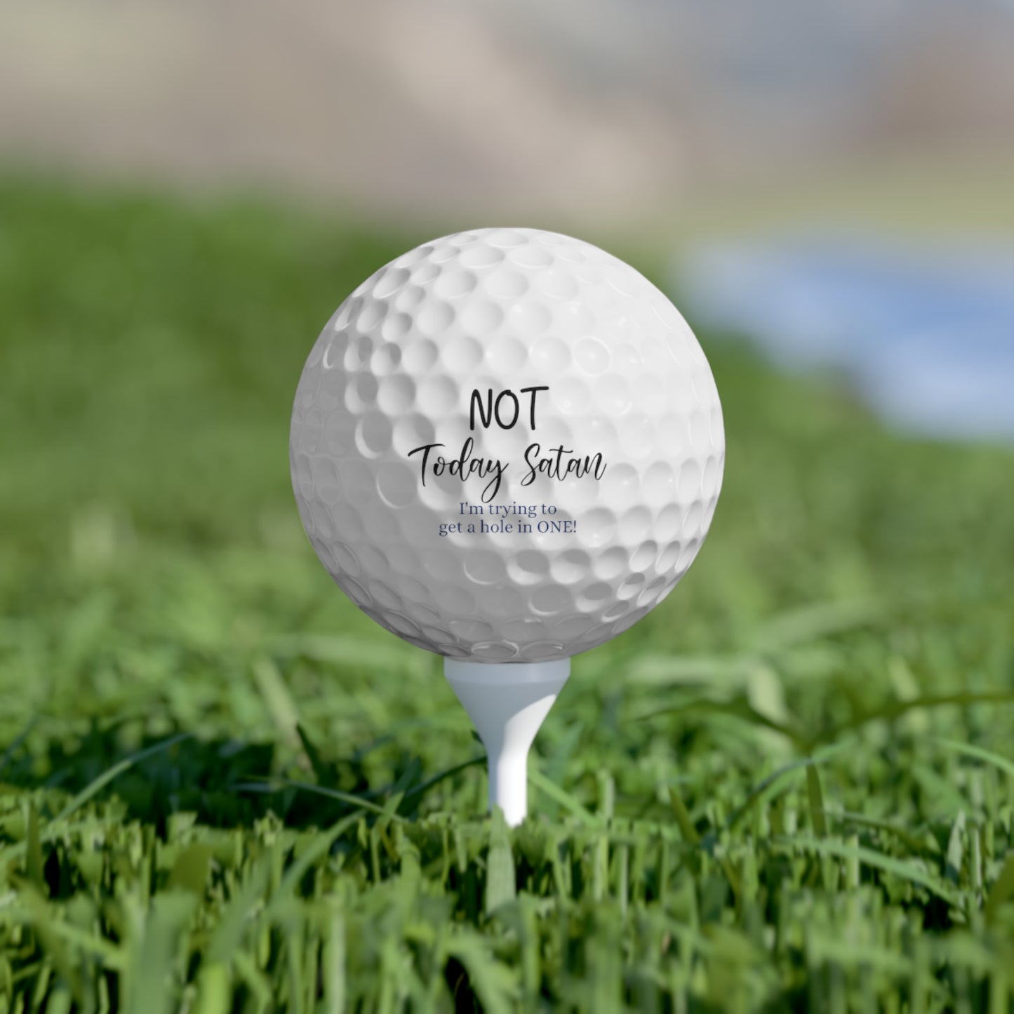 Golf Balls, 6pcs (Not Today Satan)