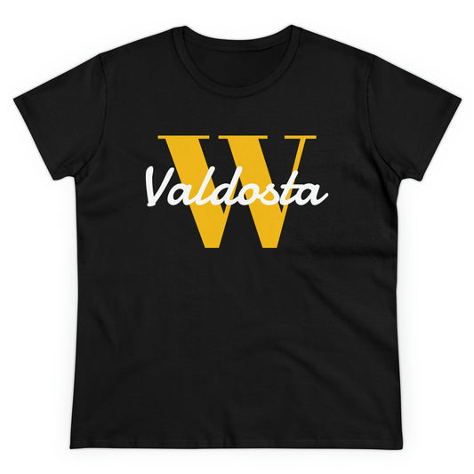 School Spirit (Valdosta High School "W" Is for Wildcats/ Women's Midweight Cotton Tee)