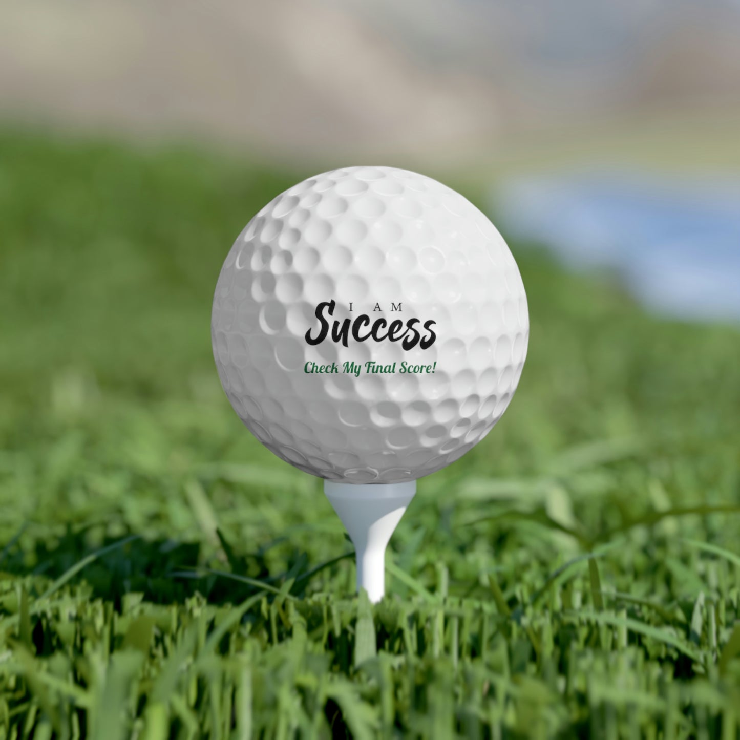 Inspirational (I am Sucess. Check My Score/Golf Balls, 6pcs)