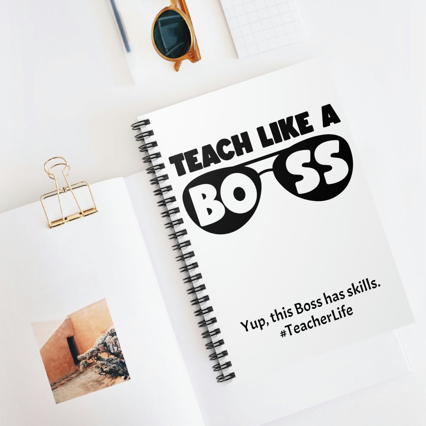 Educator (Teach Like A Boss/ Spiral Notebook - Ruled Line)