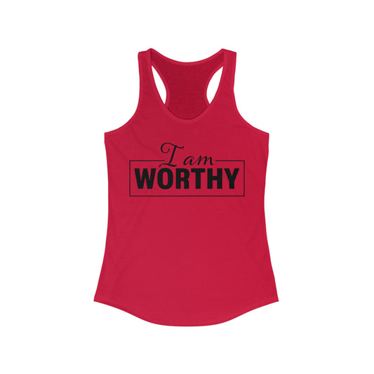 Christian (I Am Worthy/ Women's Ideal Racerback Tank)