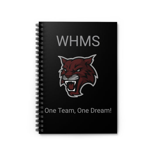 School Spirit (Woodlake Hills Middle School/ Spiral Notebook - Ruled Line)
