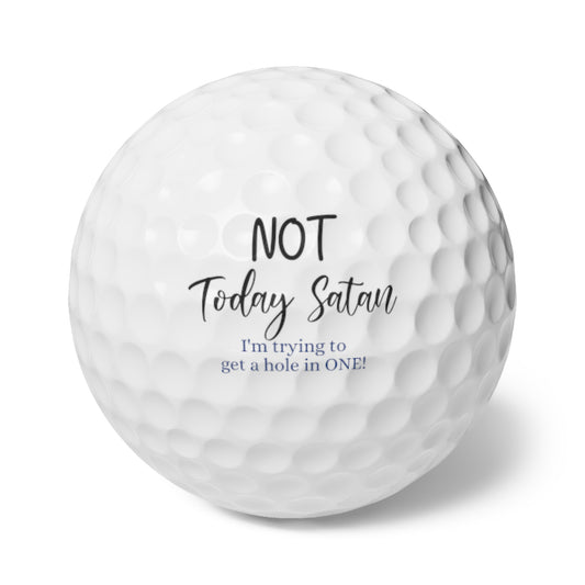 Golf Balls, 6pcs (Not Today Satan)