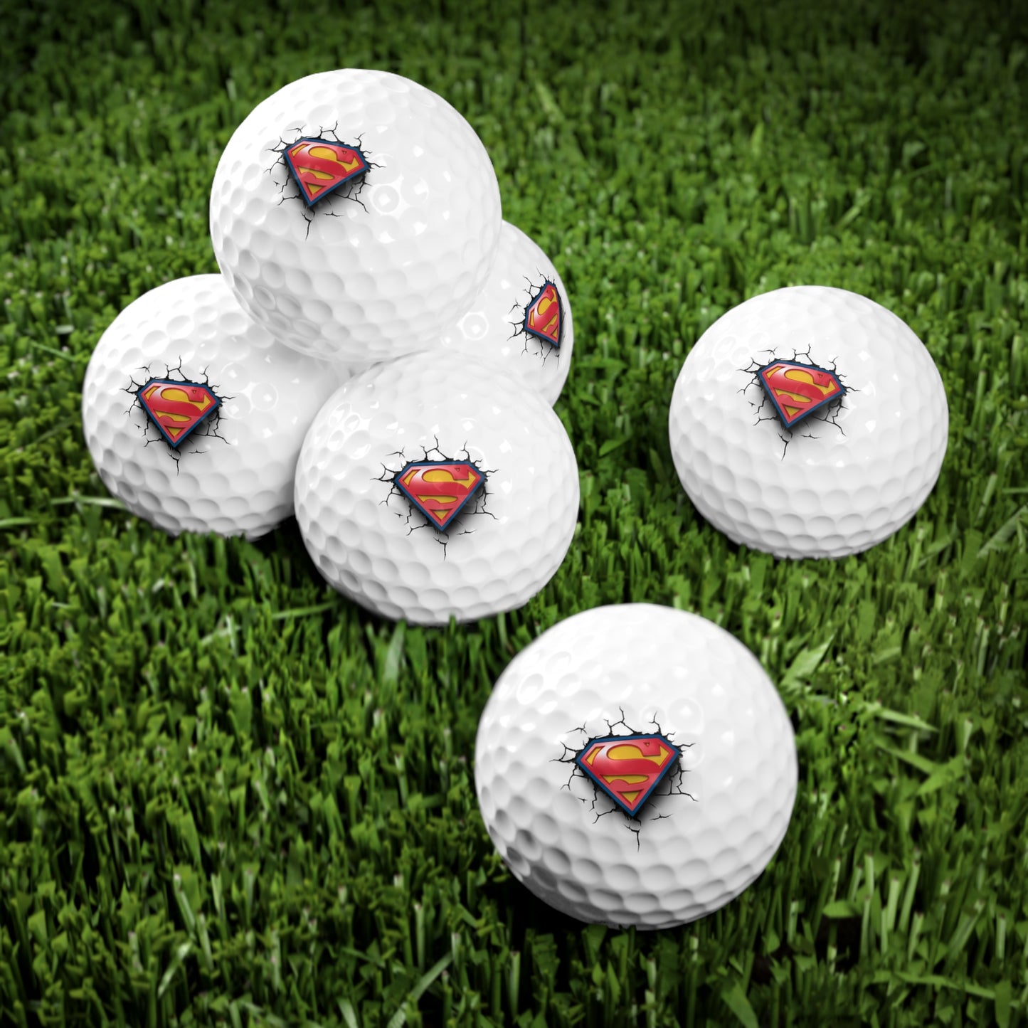 Golf Balls, 6pcs (Superman)